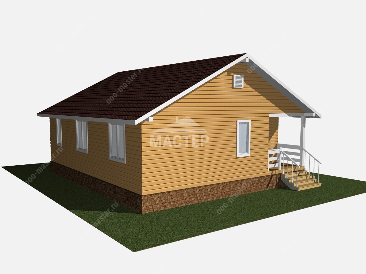 Фасад Дом каркасный 10х8,7
