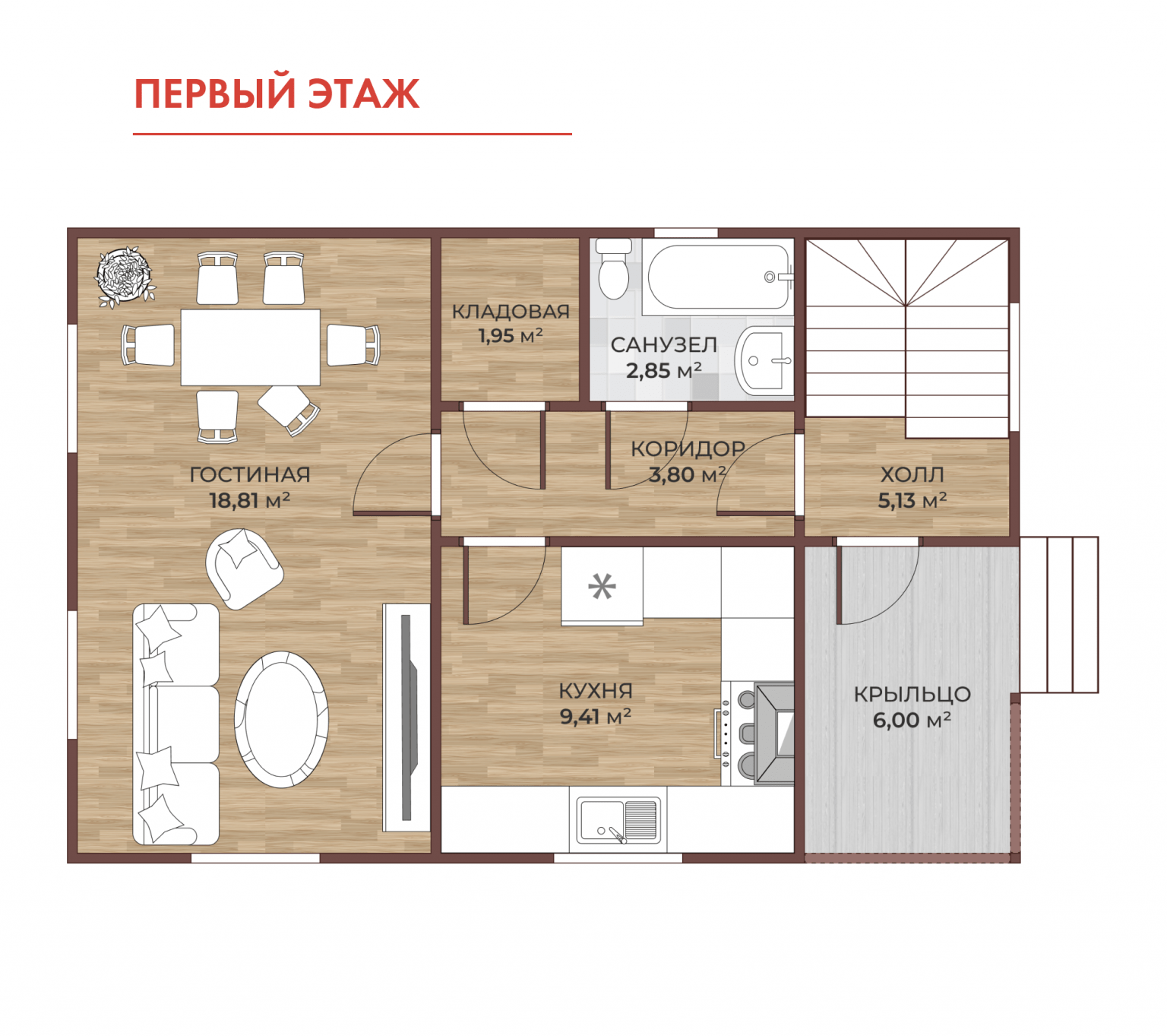 План Дом каркасный 6х9 (1,5)