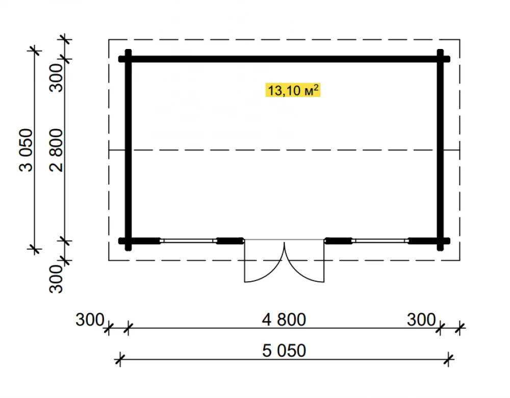 План Летний домик 4,8х2,8
