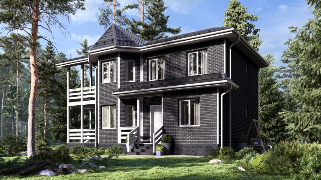 Фаворит 8х9 с террасой и балконом
